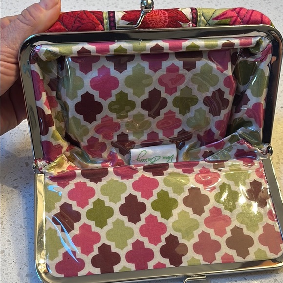 Vera Bradley small Floral Red and Pink Clutch - Picture 3 of 4